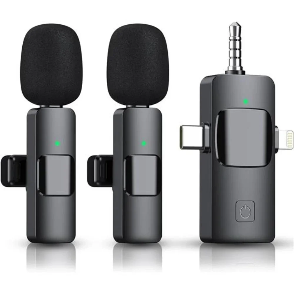 3 in 1 Wireless Microphone, USB C Microphone,2.4G Ultra-Low Delay